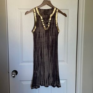 Natural Life brown/gray tie dye dress